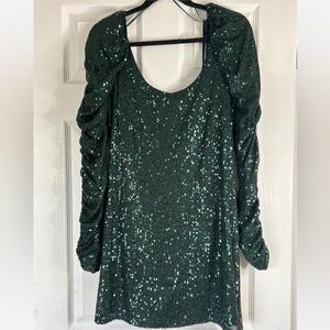 Chelsea & Violet Sparkling Green Midi Dress